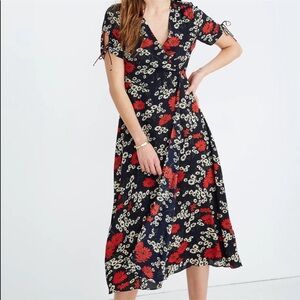 Madewell daisies floral midi dress